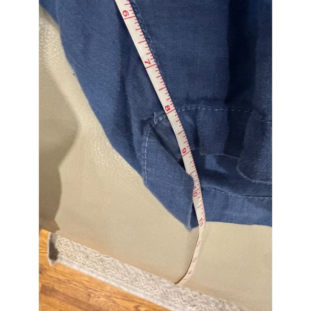 Tommy Bahama Mens 3XL Blue 100% Linen Drawstring‎ Elastic Waist Shorts Relax fit